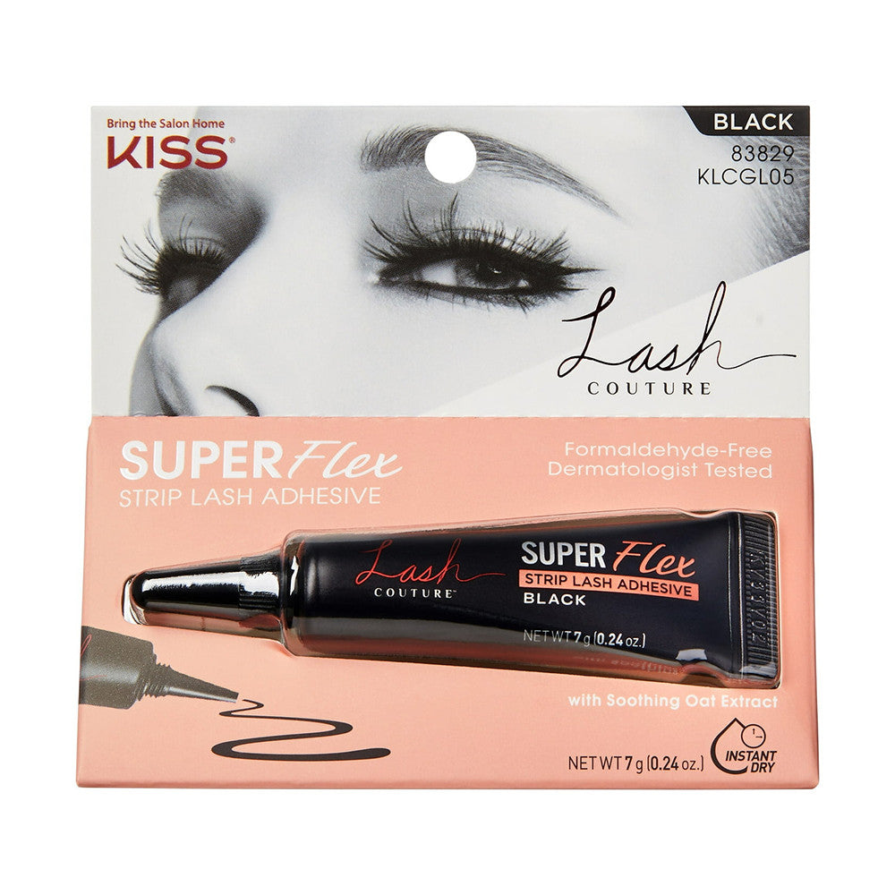 Kiss Lash Couture Adhesive Premium Strip Lash, Black, 0.24 oz